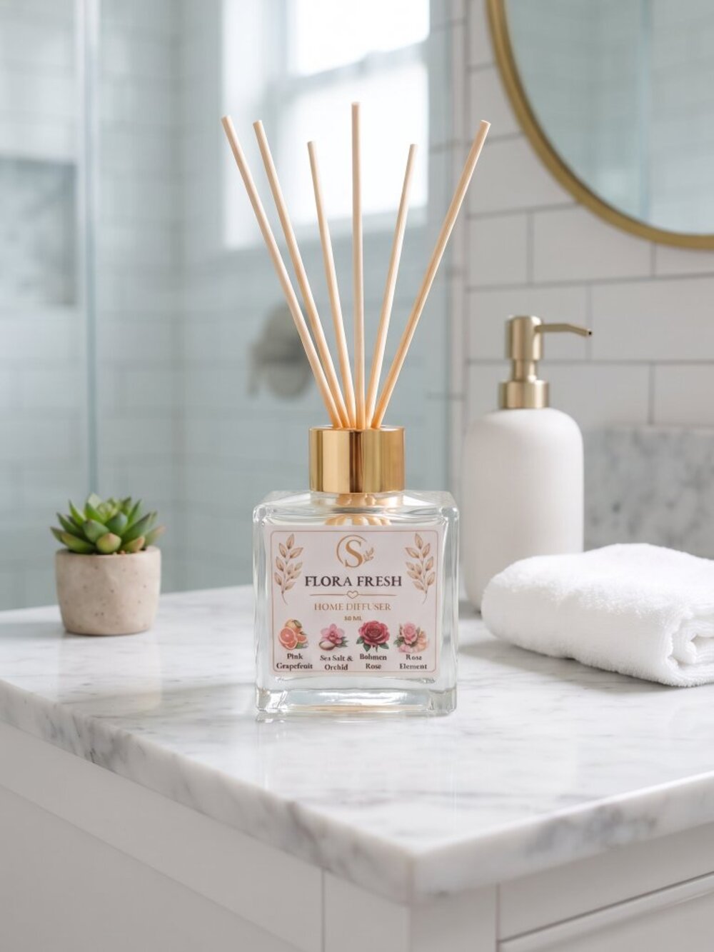 Home Reed Diffuser - Flora Fresh 50ML - Picture 3 of 7
